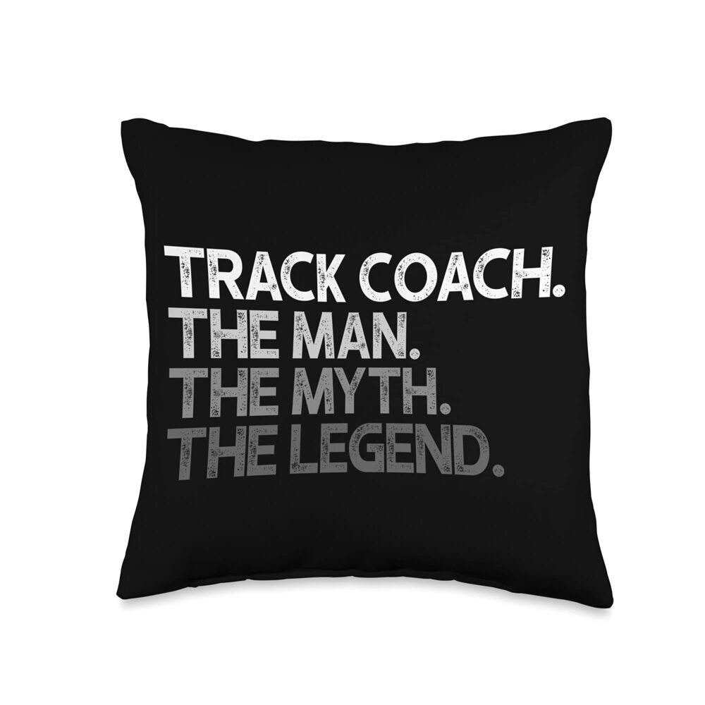6583 Track Coach Man The Myth Legend Gift Throw Pillow